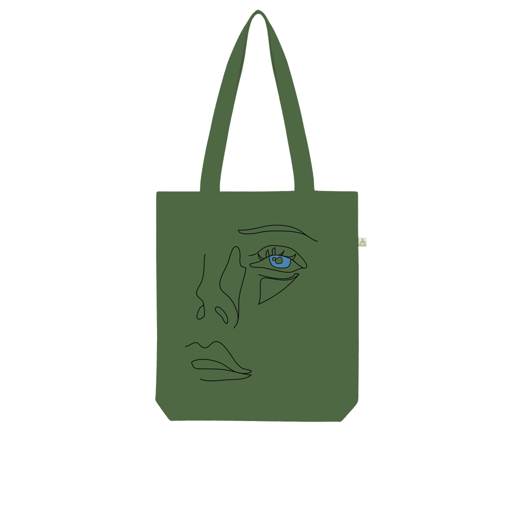 Face Organic Tote Bag I Puffee