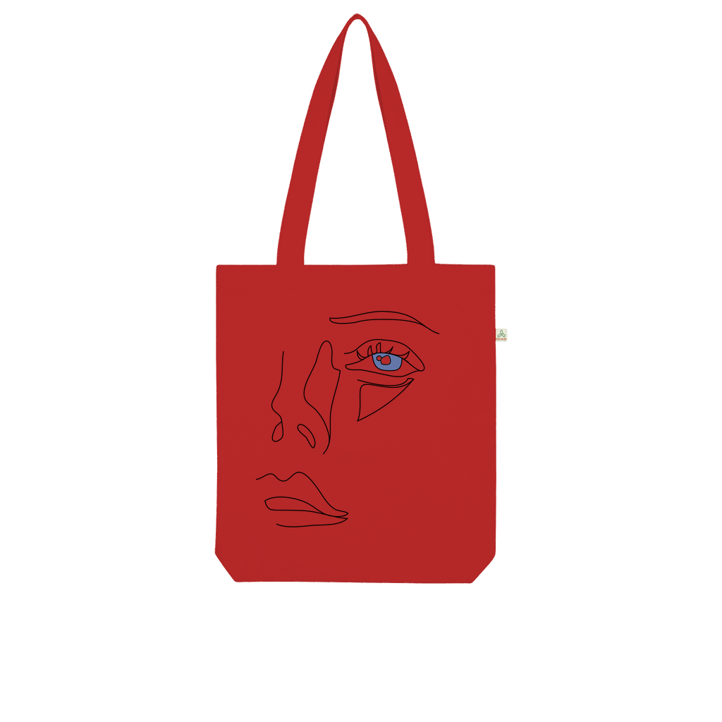 Face Organic Tote Bag I Puffee