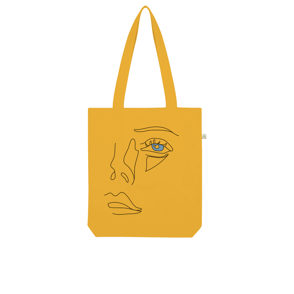 Face Organic Tote Bag I Puffee