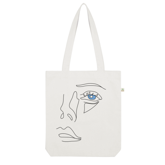 Face Organic Tote Bag I Puffee