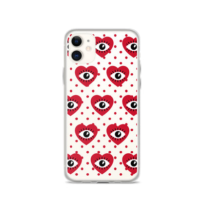 Hearty Red Eyes Clear Case for iPhone®