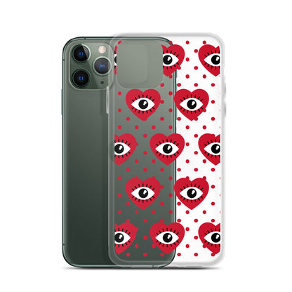 Hearty Red Eyes Clear Case for iPhone®