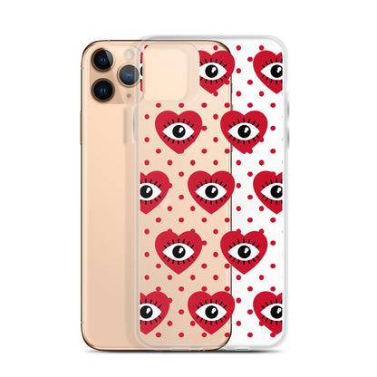 Hearty Red Eyes Clear Case for iPhone®