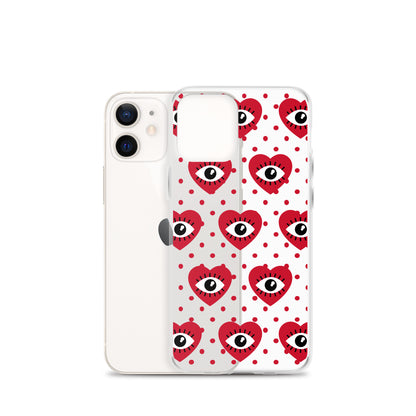 Hearty Red Eyes Clear Case for iPhone®