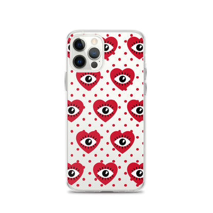 Hearty Red Eyes Clear Case for iPhone®