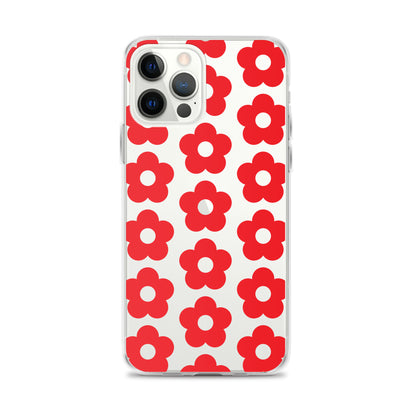 Flower In Red Clear Case for iPhone®