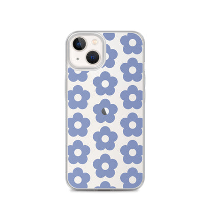 Flower In Blue Clear Case for iPhone®
