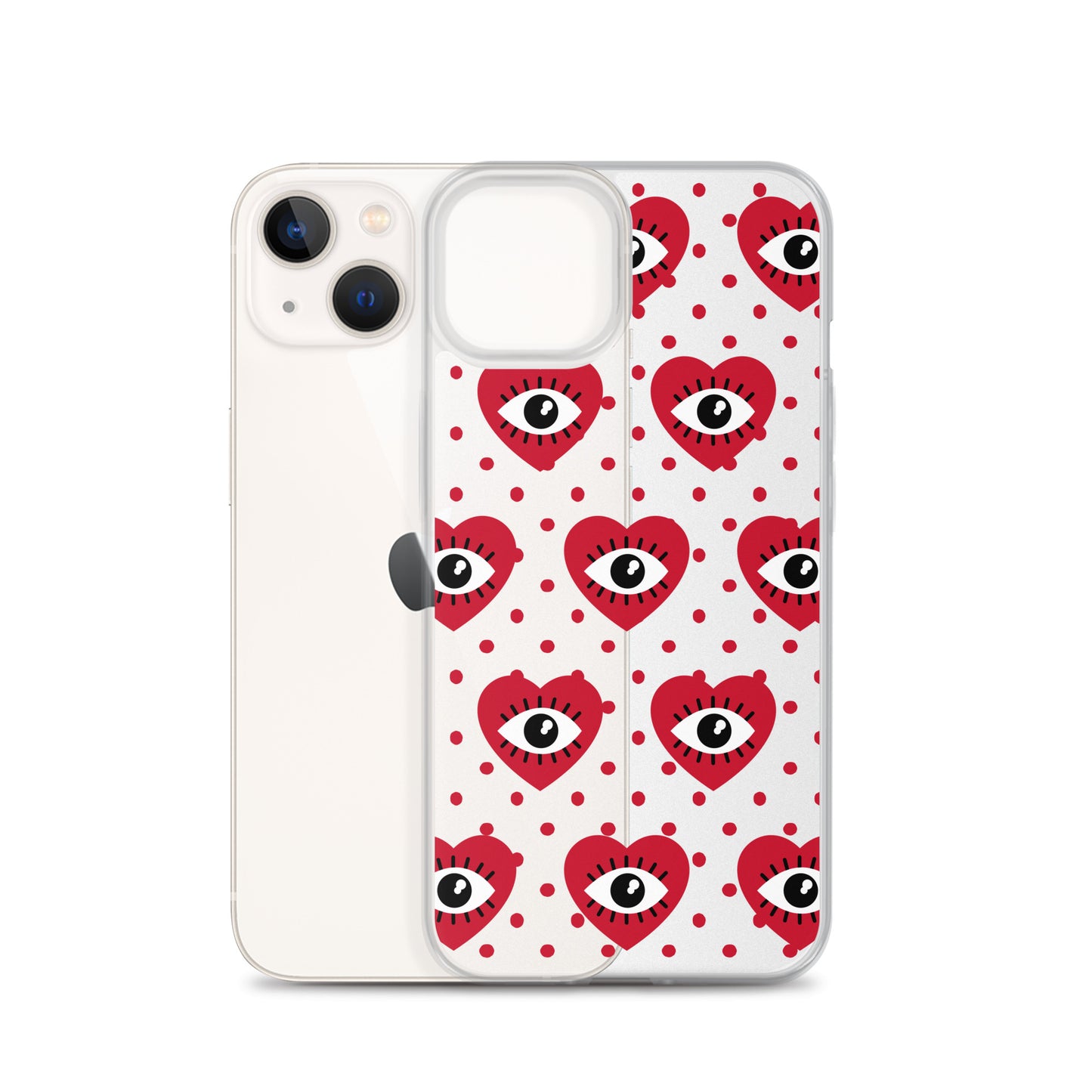 Hearty Red Eyes Clear Case for iPhone®