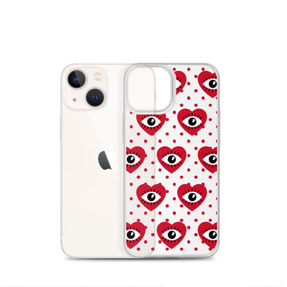 Hearty Red Eyes Clear Case for iPhone®