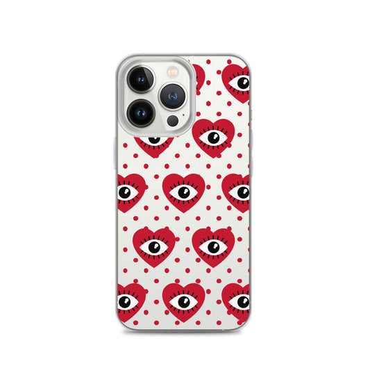 Hearty Red Eyes Clear Case for iPhone®