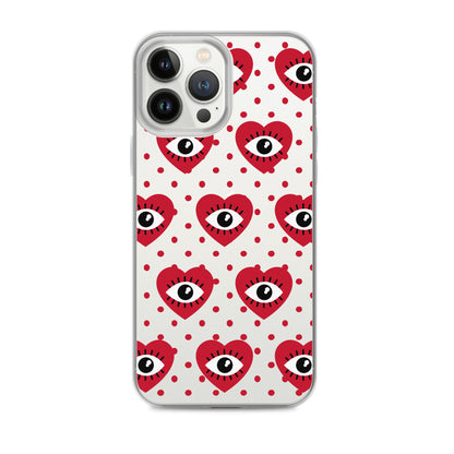 Hearty Red Eyes Clear Case for iPhone®