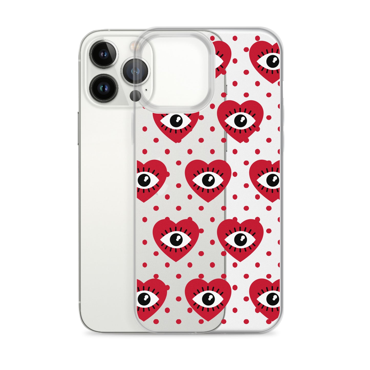 Hearty Red Eyes Clear Case for iPhone®