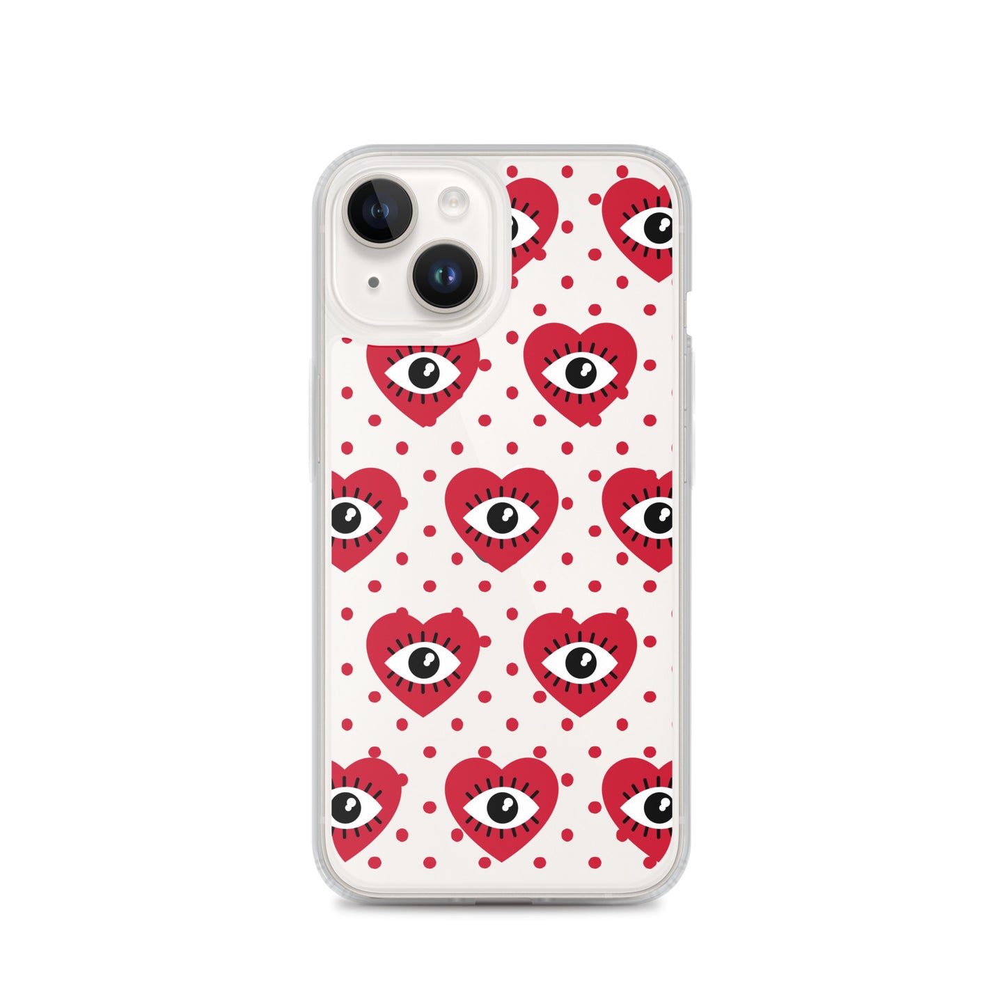 Hearty Red Eyes Clear Case for iPhone®