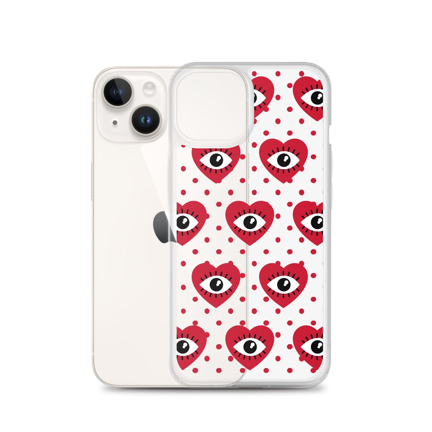 Hearty Red Eyes Clear Case for iPhone®