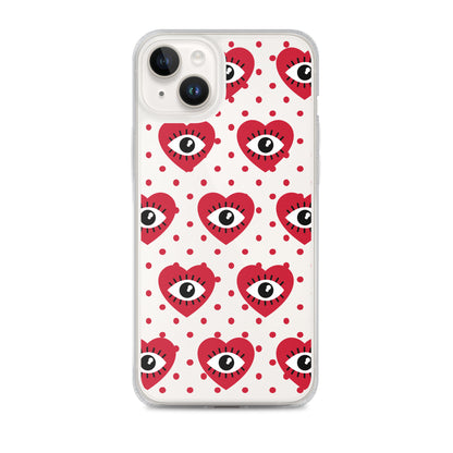 Hearty Red Eyes Clear Case for iPhone®