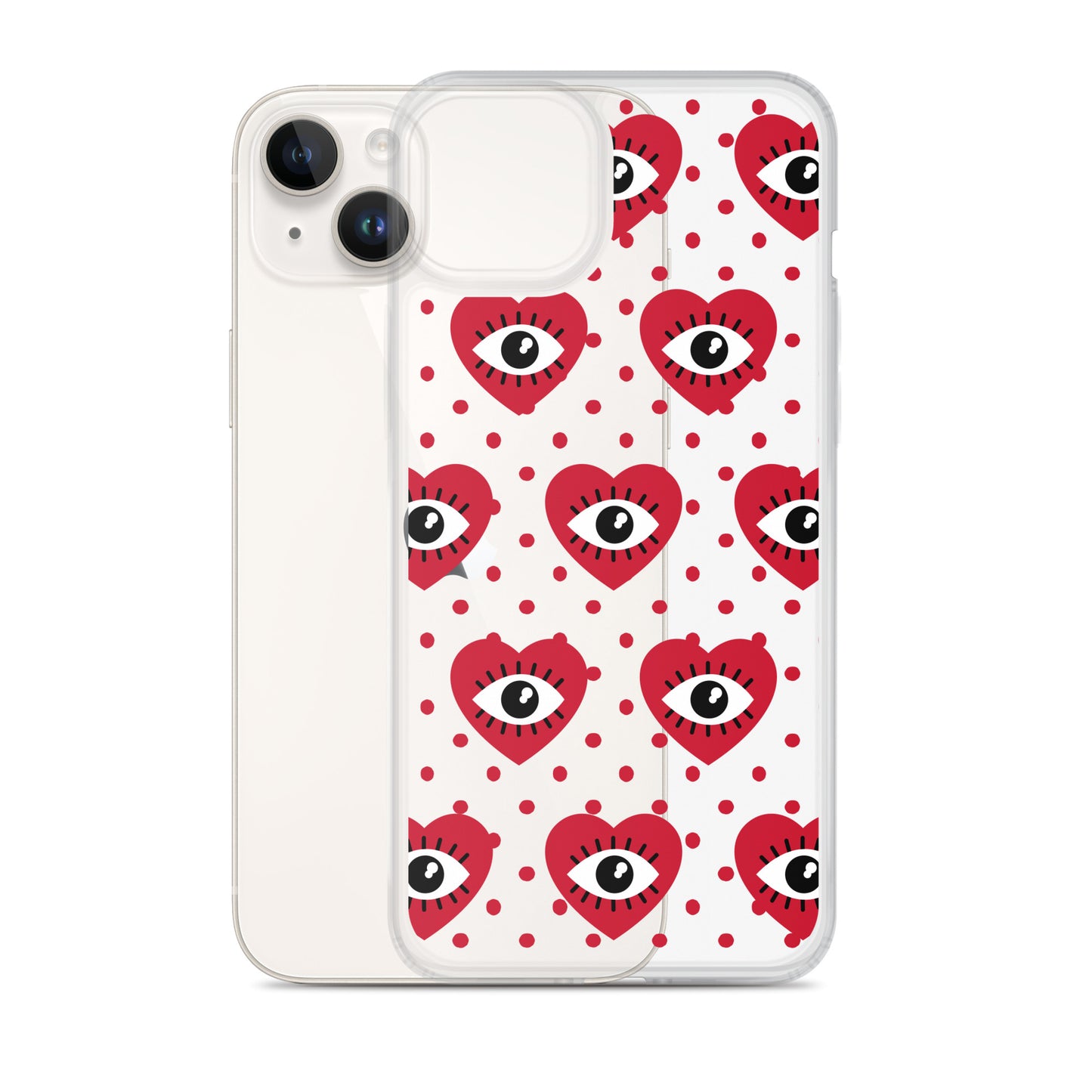 Hearty Red Eyes Clear Case for iPhone®