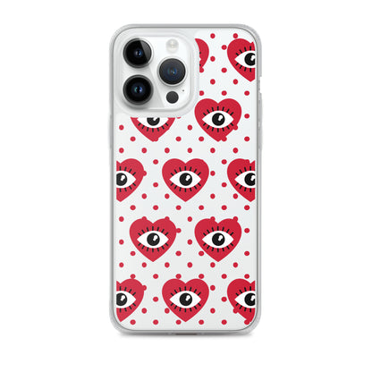 Hearty Red Eyes Clear Case for iPhone®