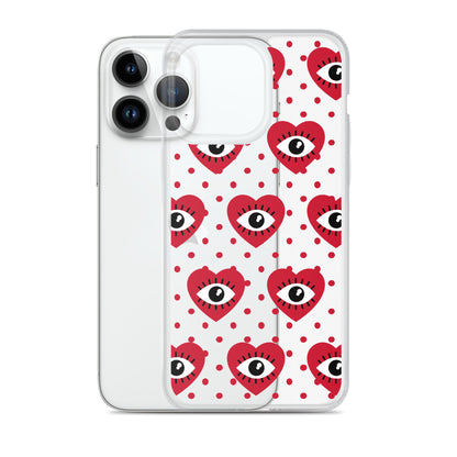 Hearty Red Eyes Clear Case for iPhone®