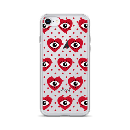 Hearty Red Eyes Clear Case for iPhone®