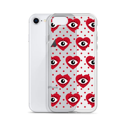 Hearty Red Eyes Clear Case for iPhone®