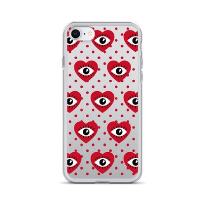 Hearty Red Eyes Clear Case for iPhone®