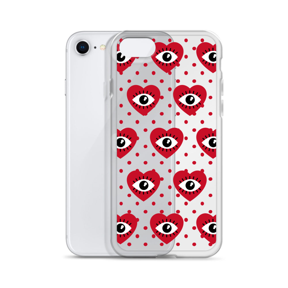 Hearty Red Eyes Clear Case for iPhone®