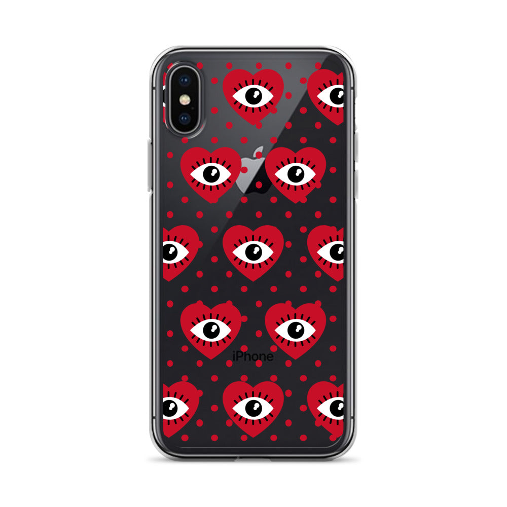 Hearty Red Eyes Clear Case for iPhone®