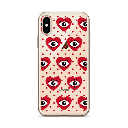 Hearty Red Eyes Clear Case for iPhone®