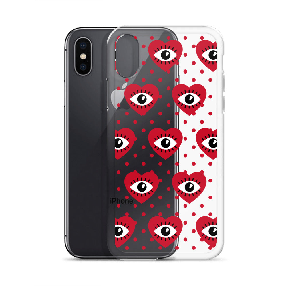 Hearty Red Eyes Clear Case for iPhone®