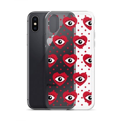 Hearty Red Eyes Clear Case for iPhone®