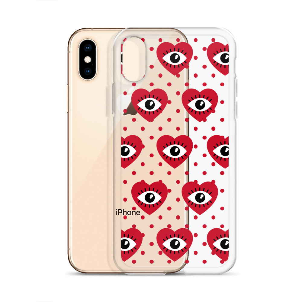 Hearty Red Eyes Clear Case for iPhone®