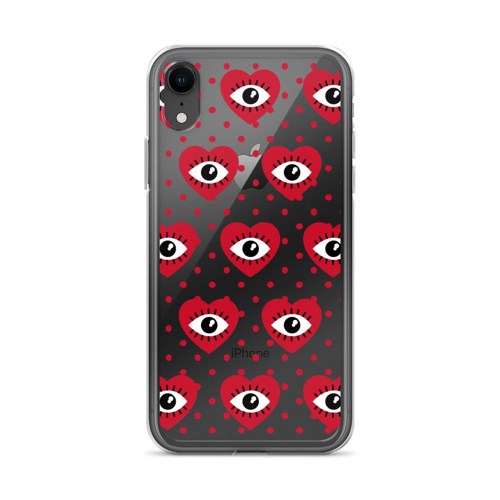 Hearty Red Eyes Clear Case for iPhone®