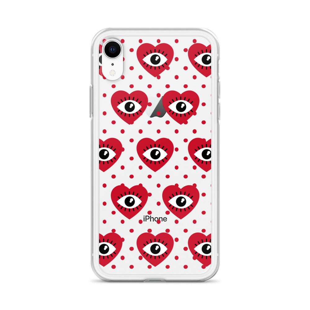 Hearty Red Eyes Clear Case for iPhone®