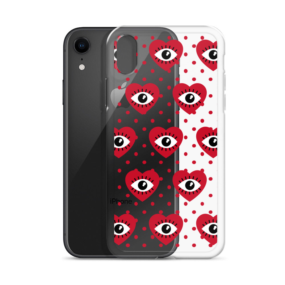 Hearty Red Eyes Clear Case for iPhone®