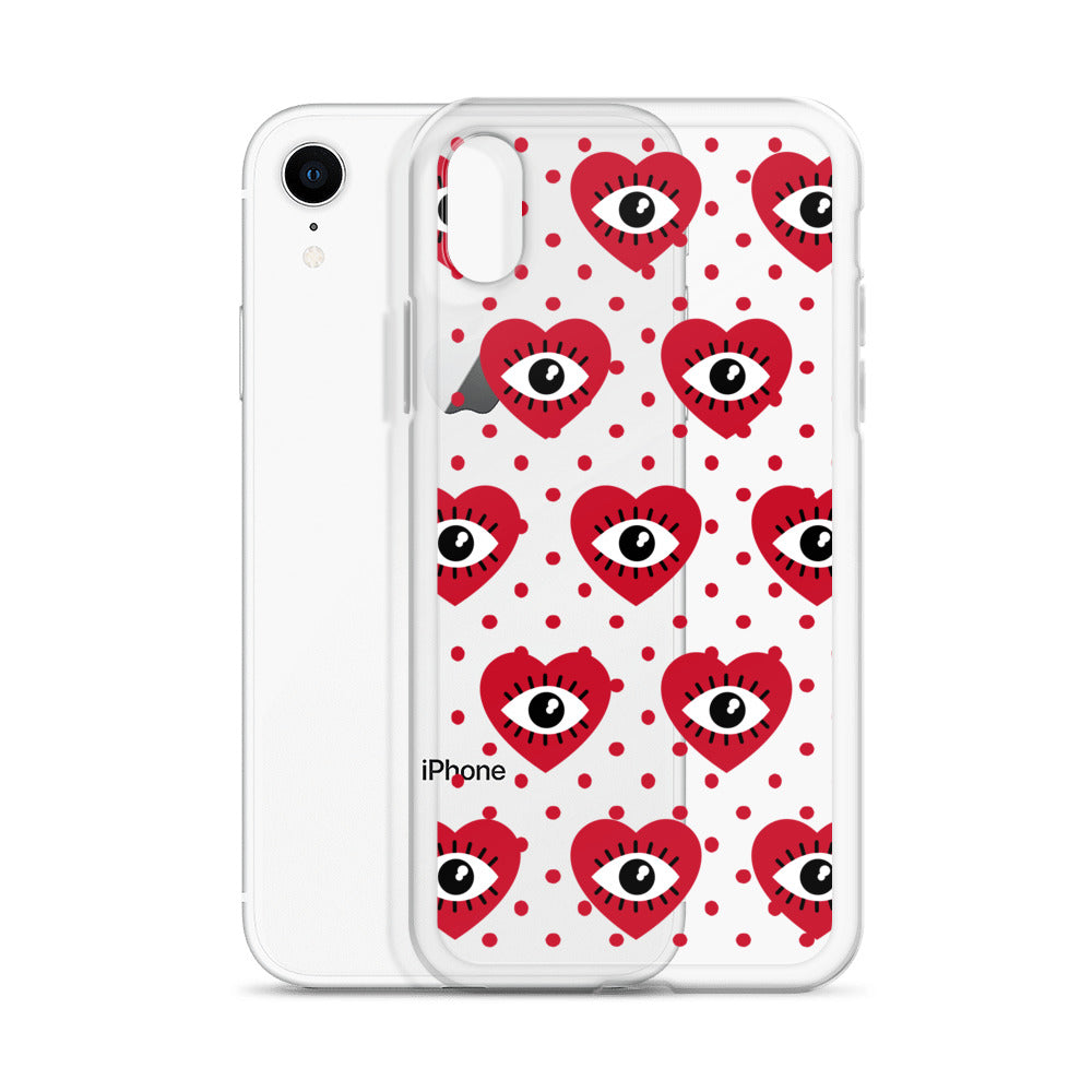 Hearty Red Eyes Clear Case for iPhone®