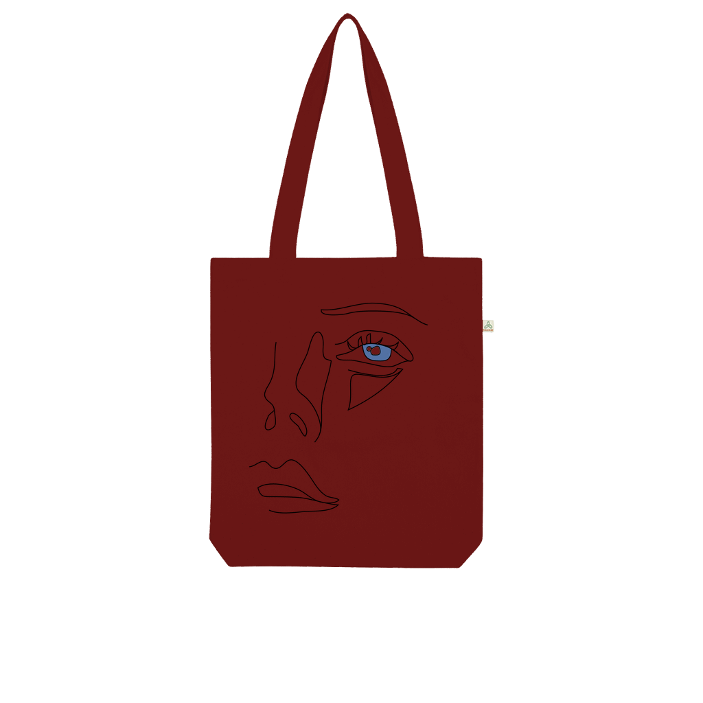 Face Organic Tote Bag I Puffee