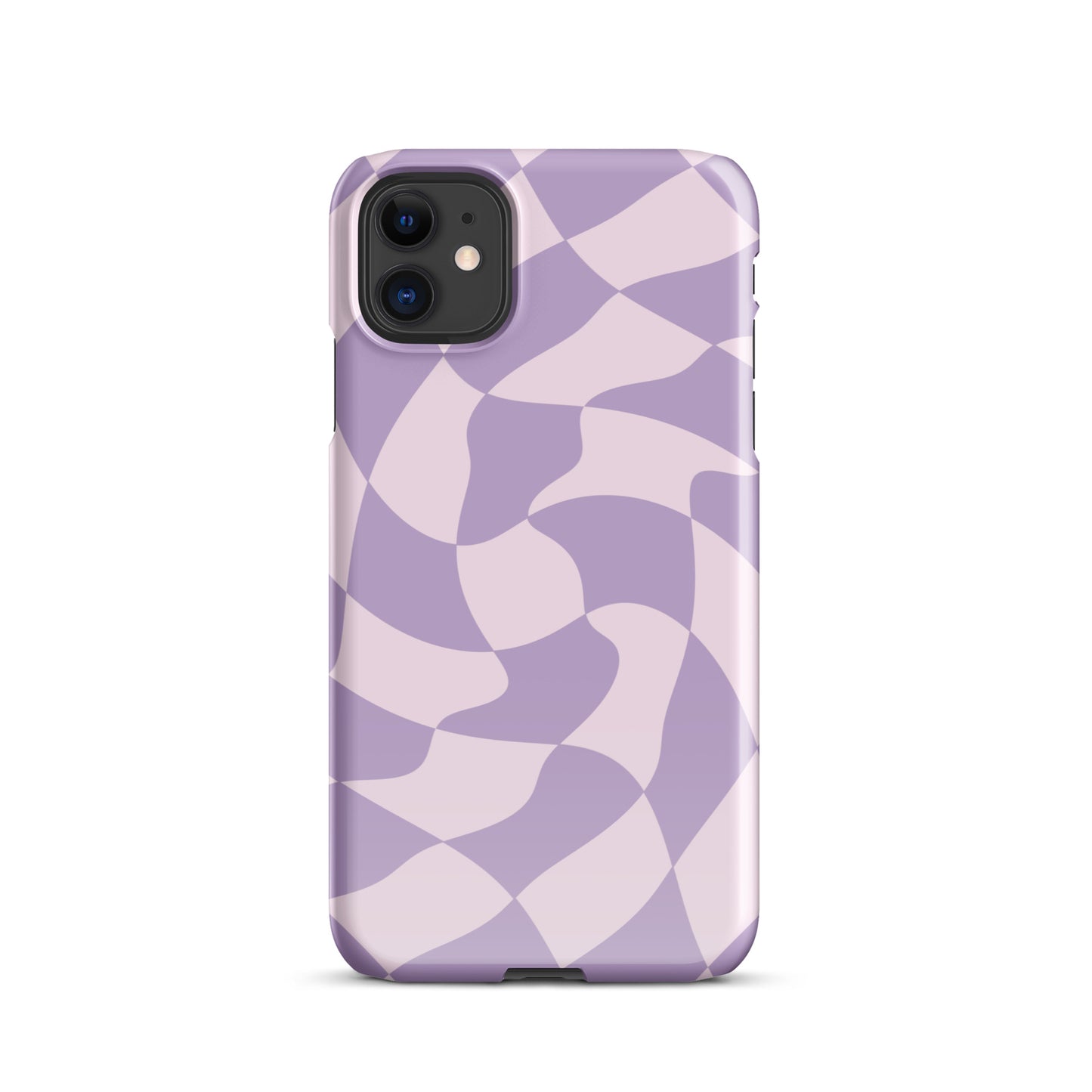 Twisted Purple Check Snap case for iPhone®