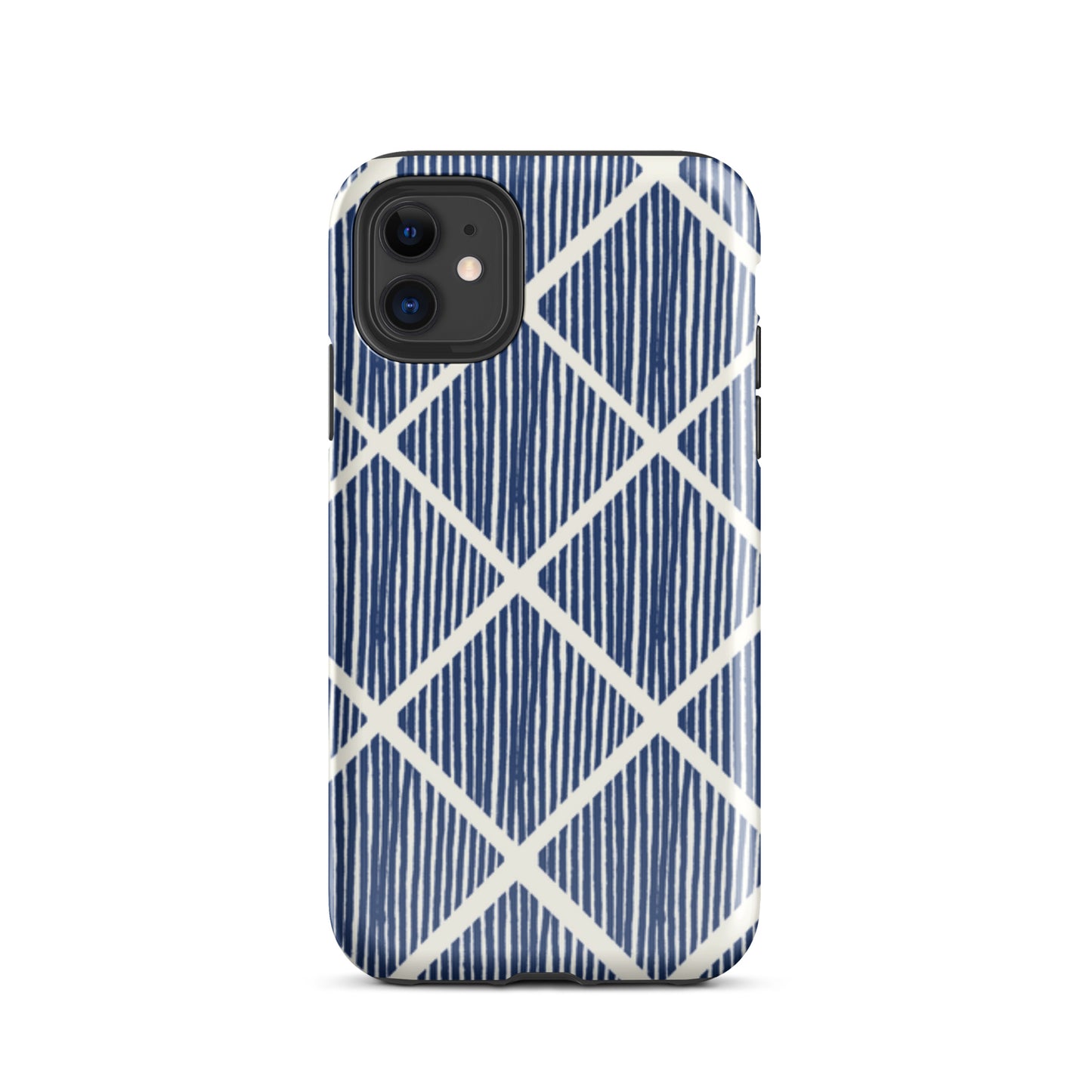 Navy Grid Tough Case for iPhone®