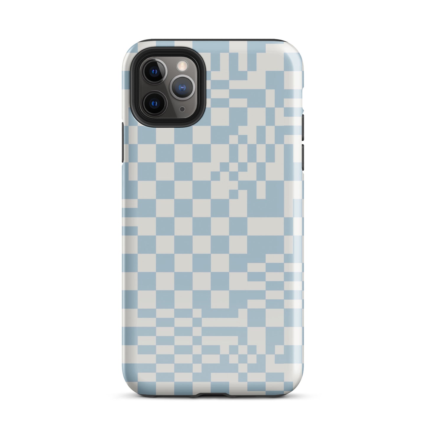 Pale Blue Check Tough Case for iPhone®