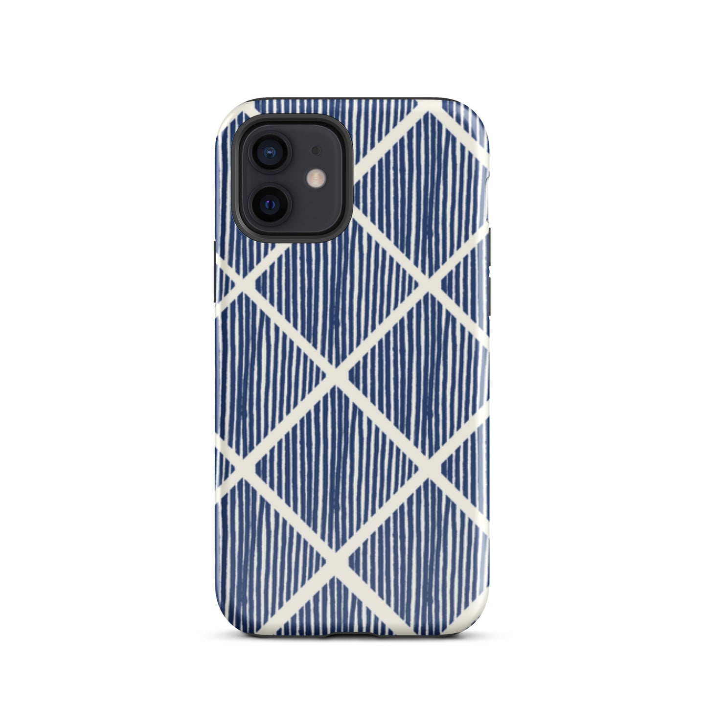 Navy Grid Tough Case for iPhone®