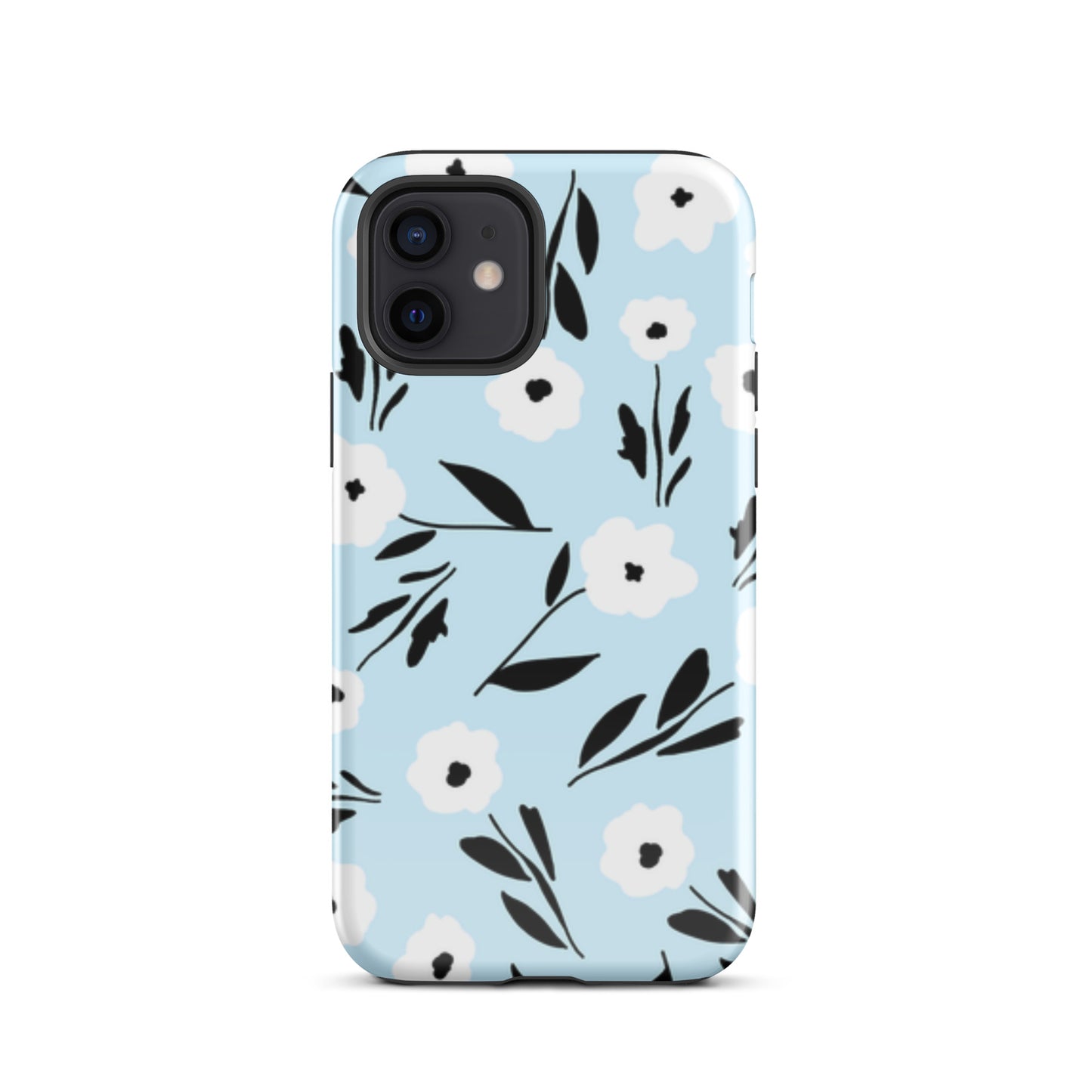 Sky Blue Floral Tough Case for iPhone®