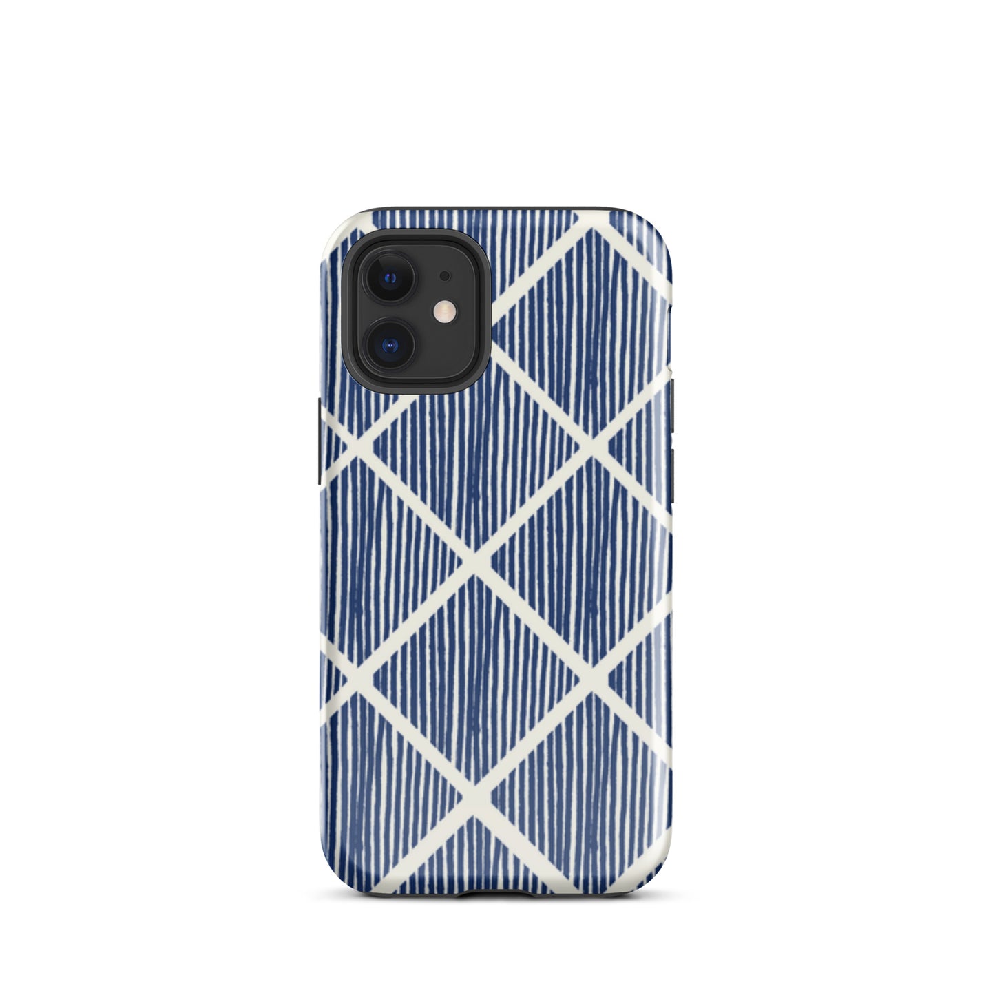 Navy Grid Tough Case for iPhone®