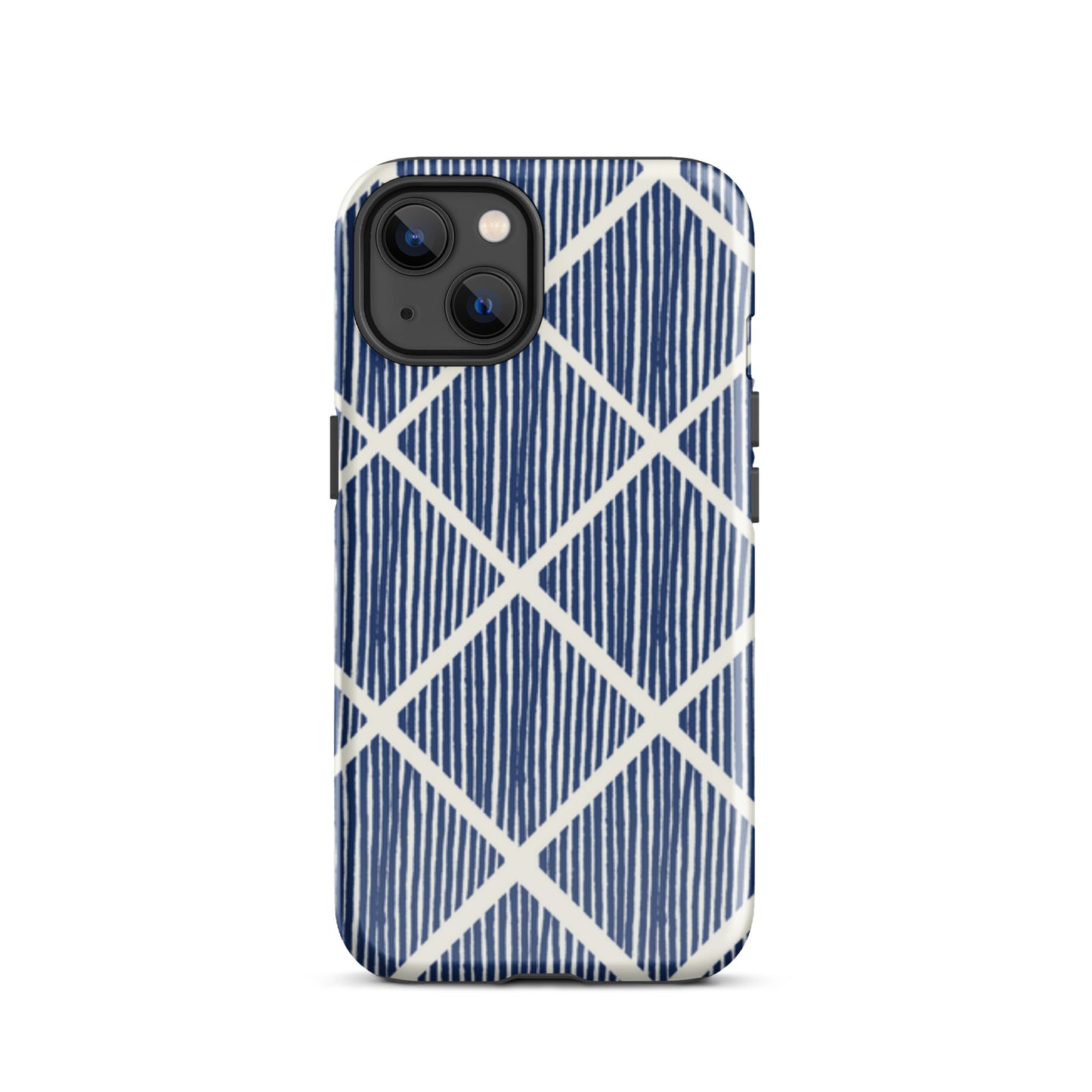 Navy Grid Tough Case for iPhone®