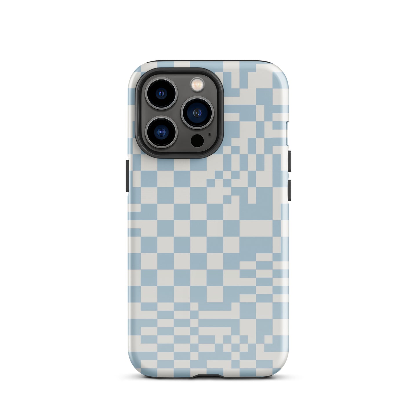 Pale Blue Check Tough Case for iPhone®