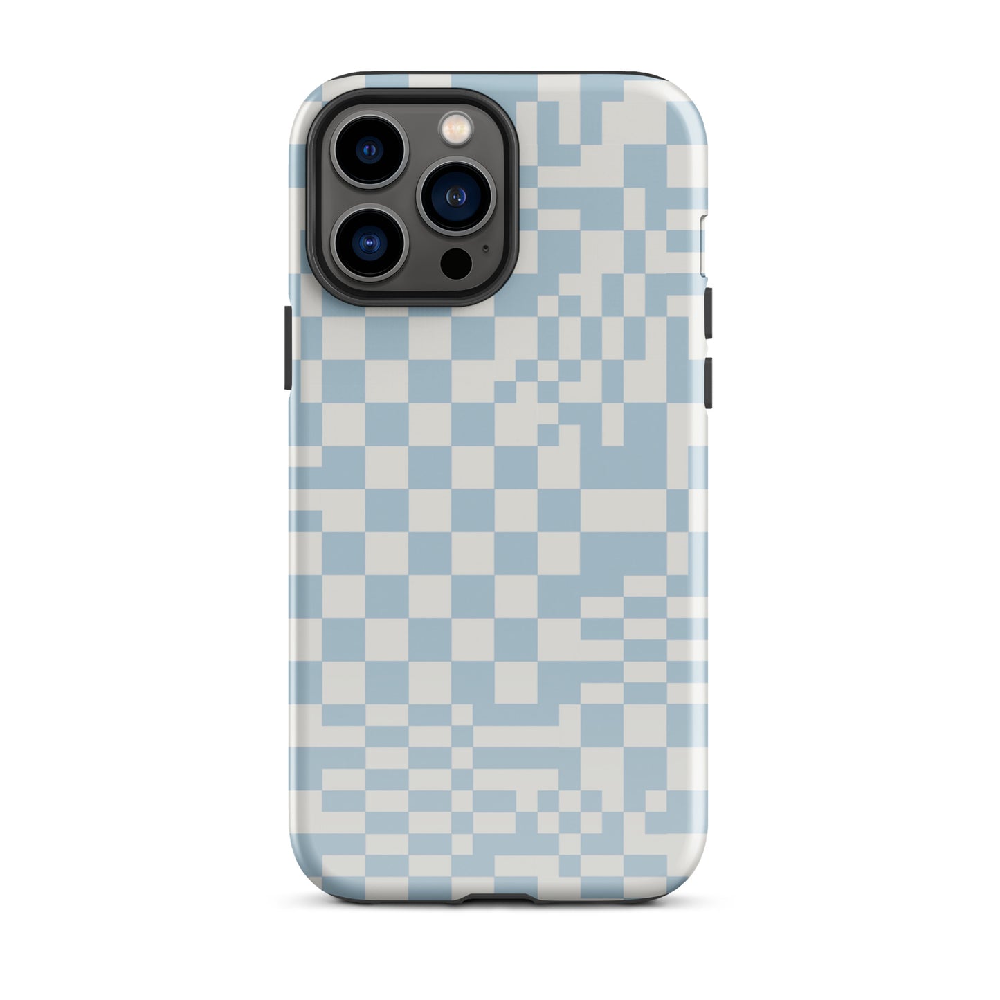 Pale Blue Check Tough Case for iPhone®