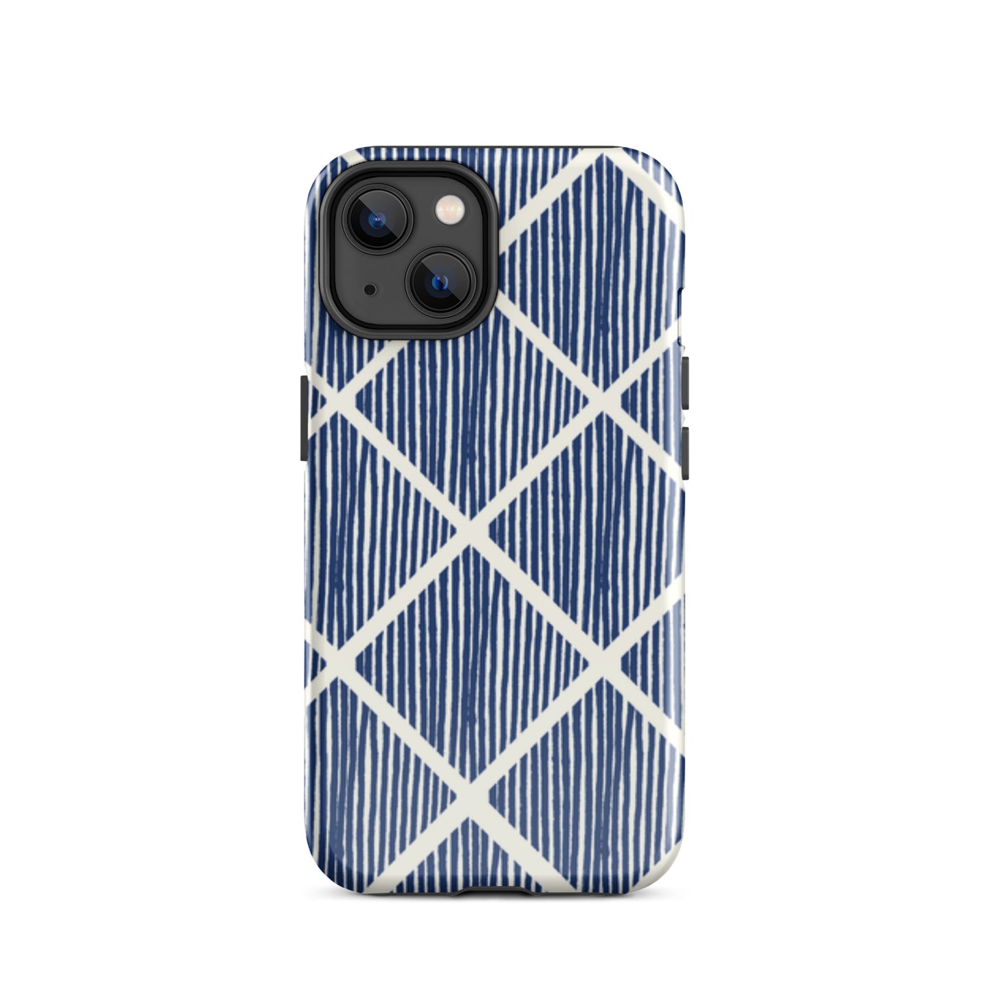 Navy Grid Tough Case for iPhone®