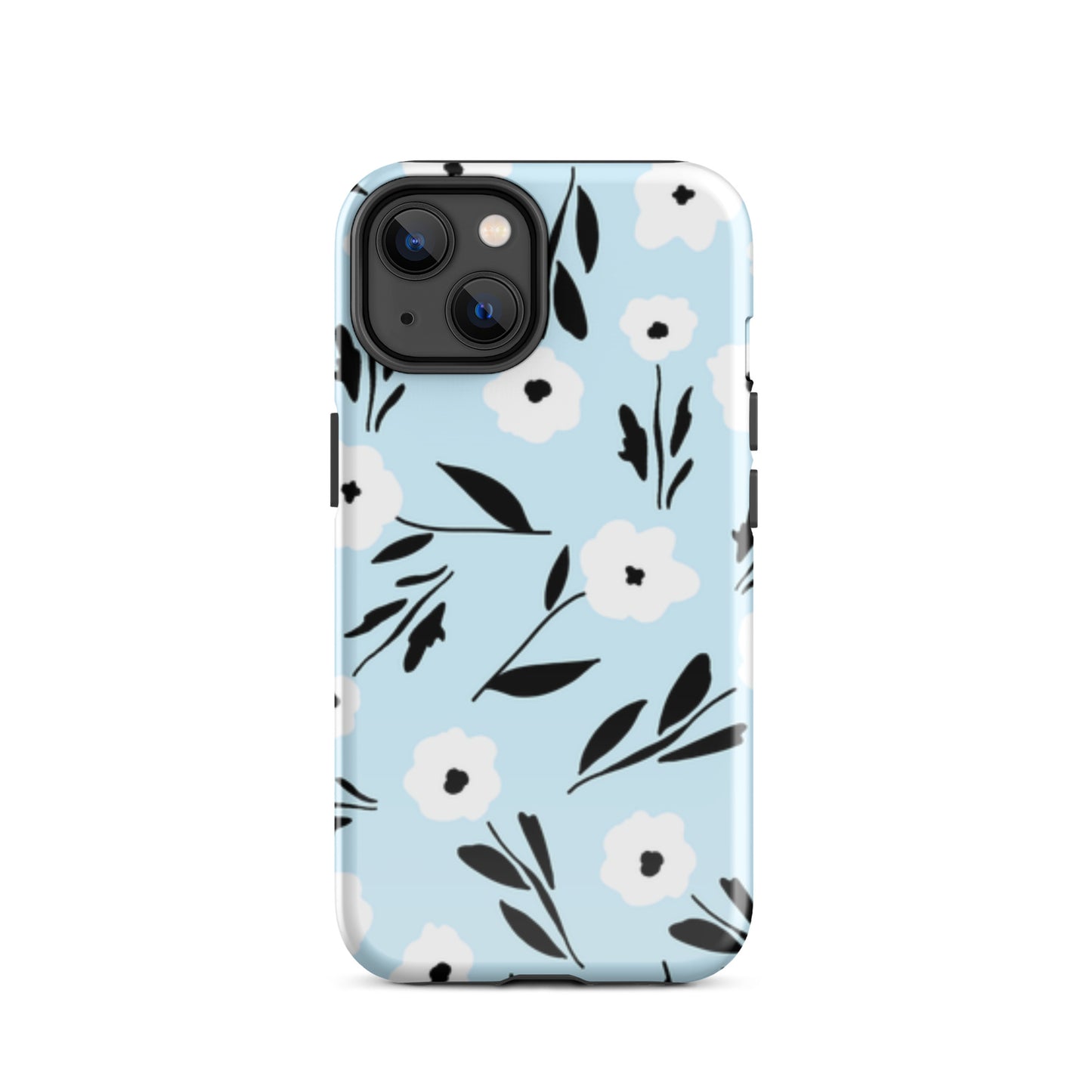 Sky Blue Floral Tough Case for iPhone®