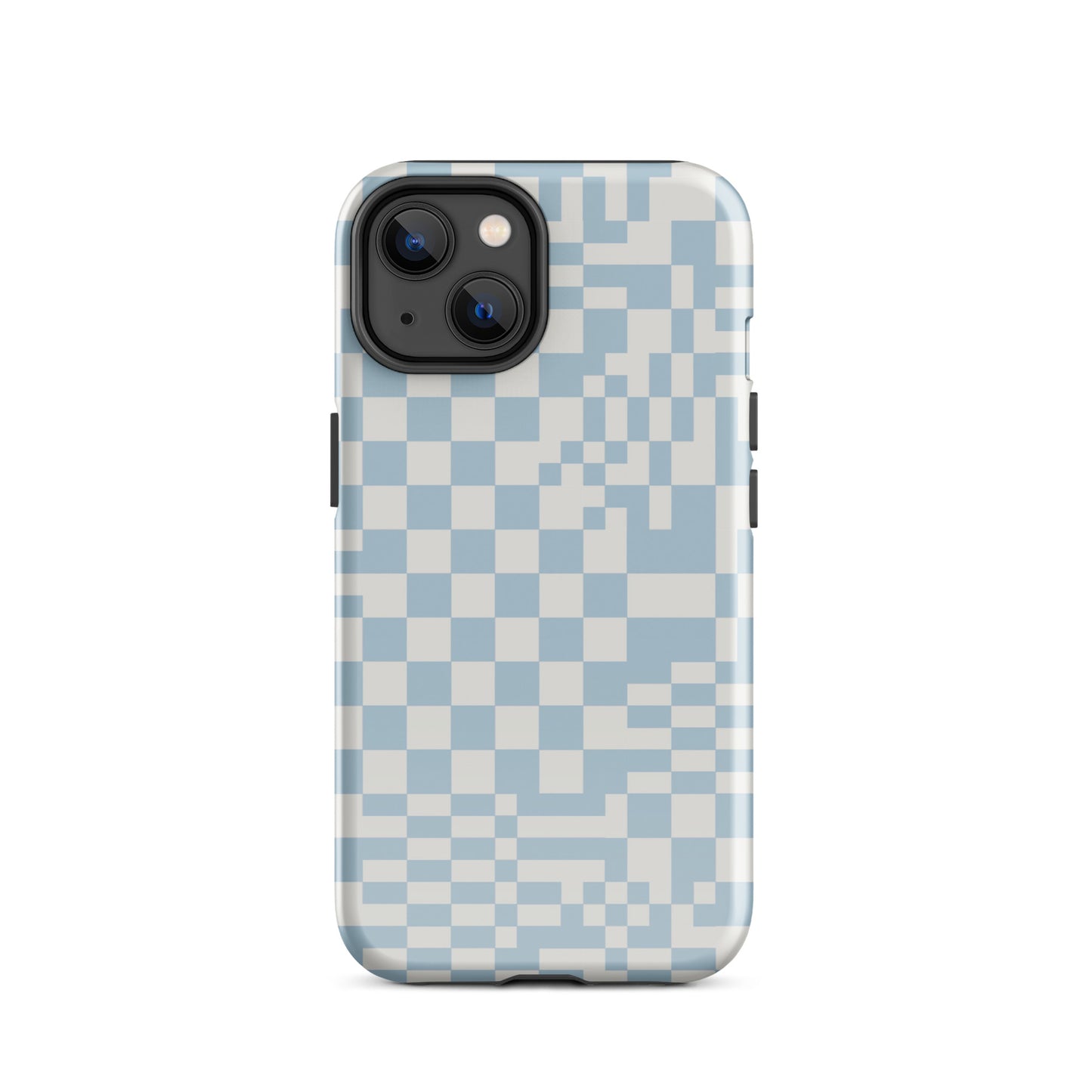 Pale Blue Check Tough Case for iPhone®