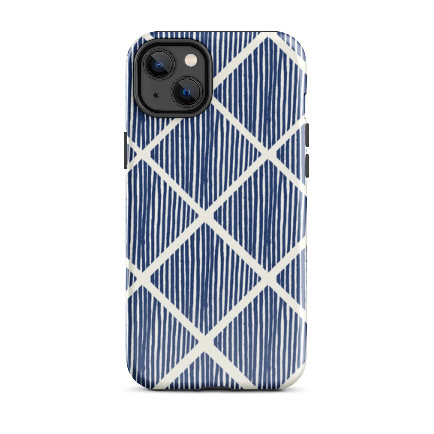 Navy Grid Tough Case for iPhone®