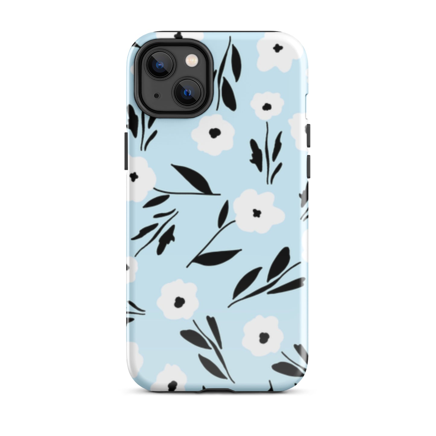 Sky Blue Floral Tough Case for iPhone®